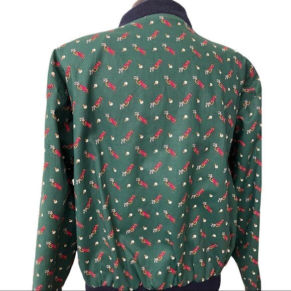 Vintage Vera Bradley Golf Club Print Reversible Bomber Jacket Size S - Picture 8 of 12